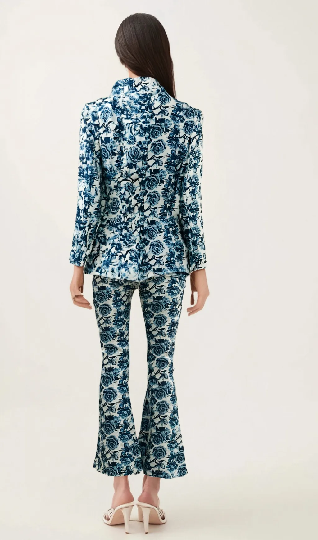 Morgane floral-print jacket & trousers matching set