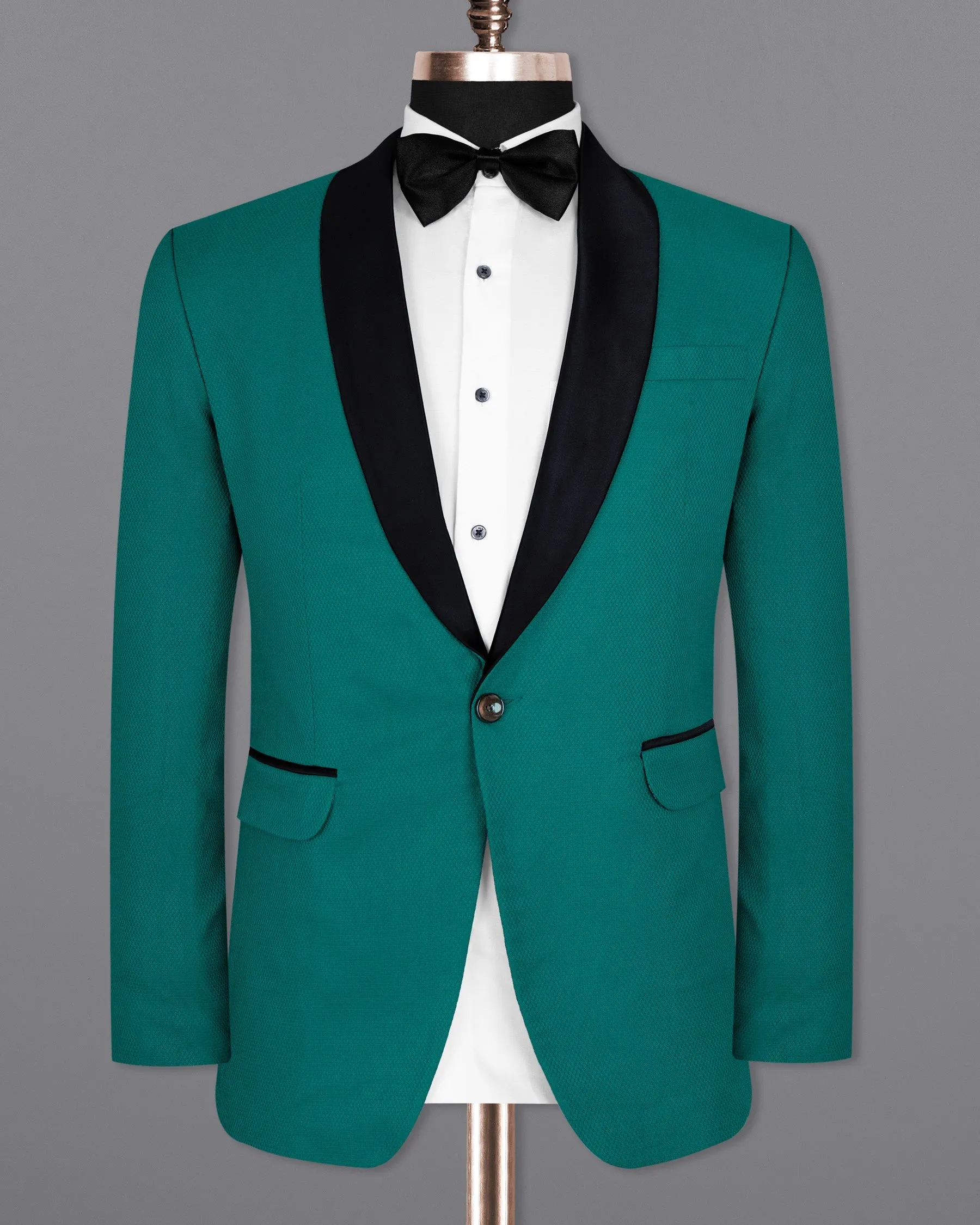 Mosque Green Wool Rich Tuxedo Blazer