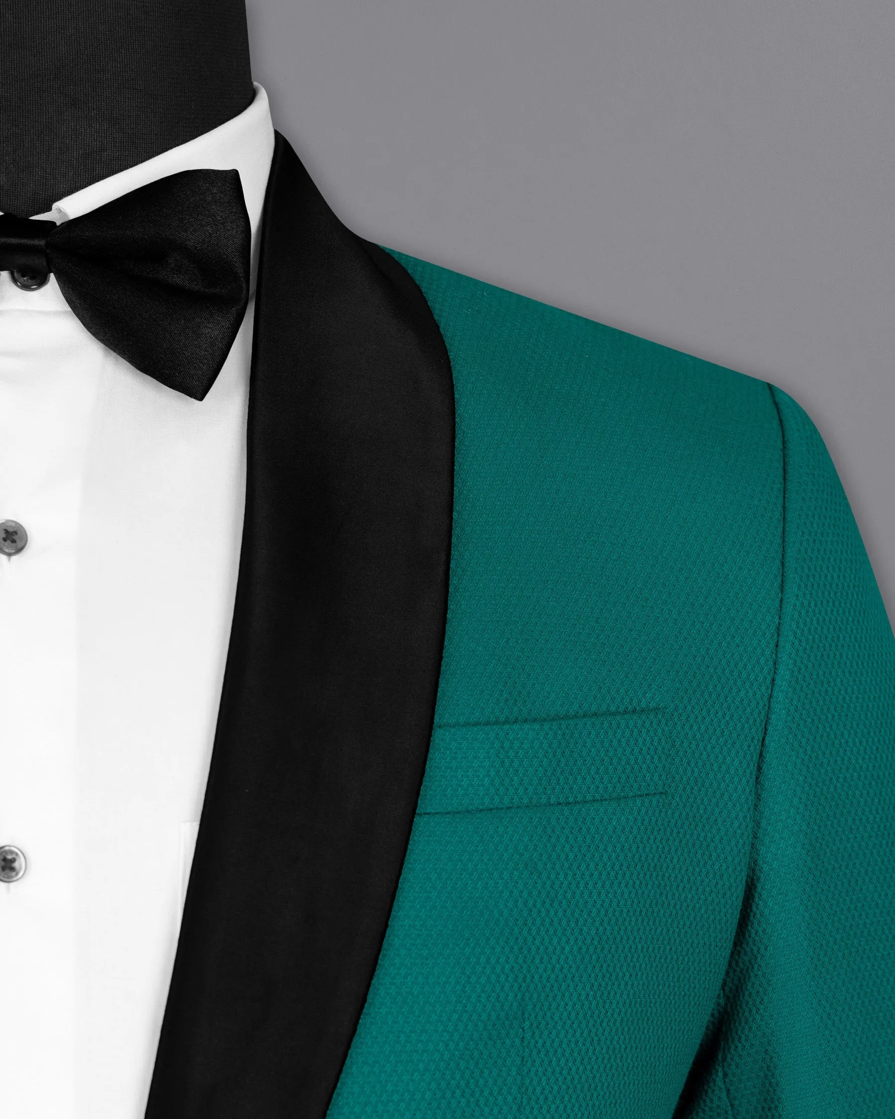 Mosque Green Wool Rich Tuxedo Blazer
