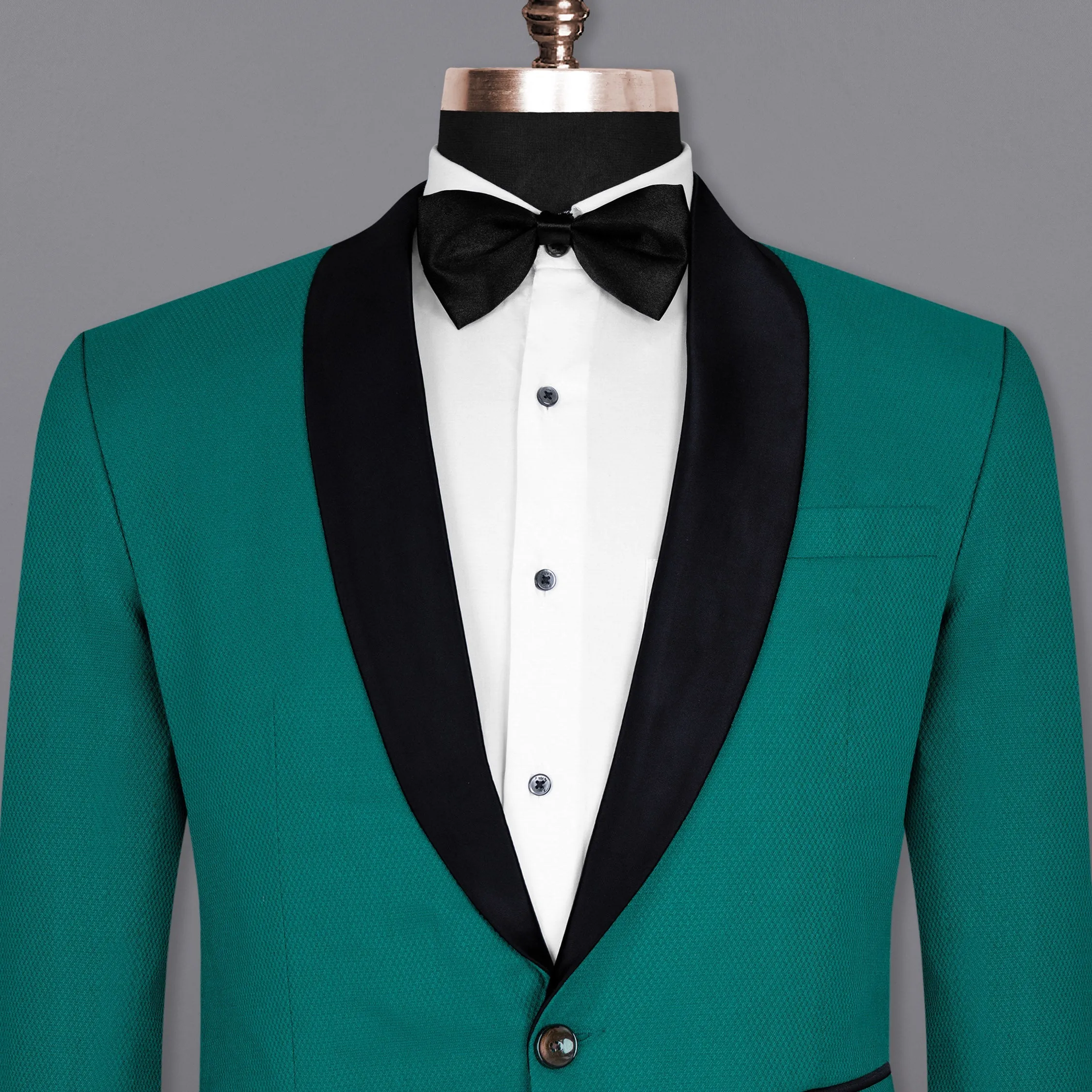 Mosque Green Wool Rich Tuxedo Blazer