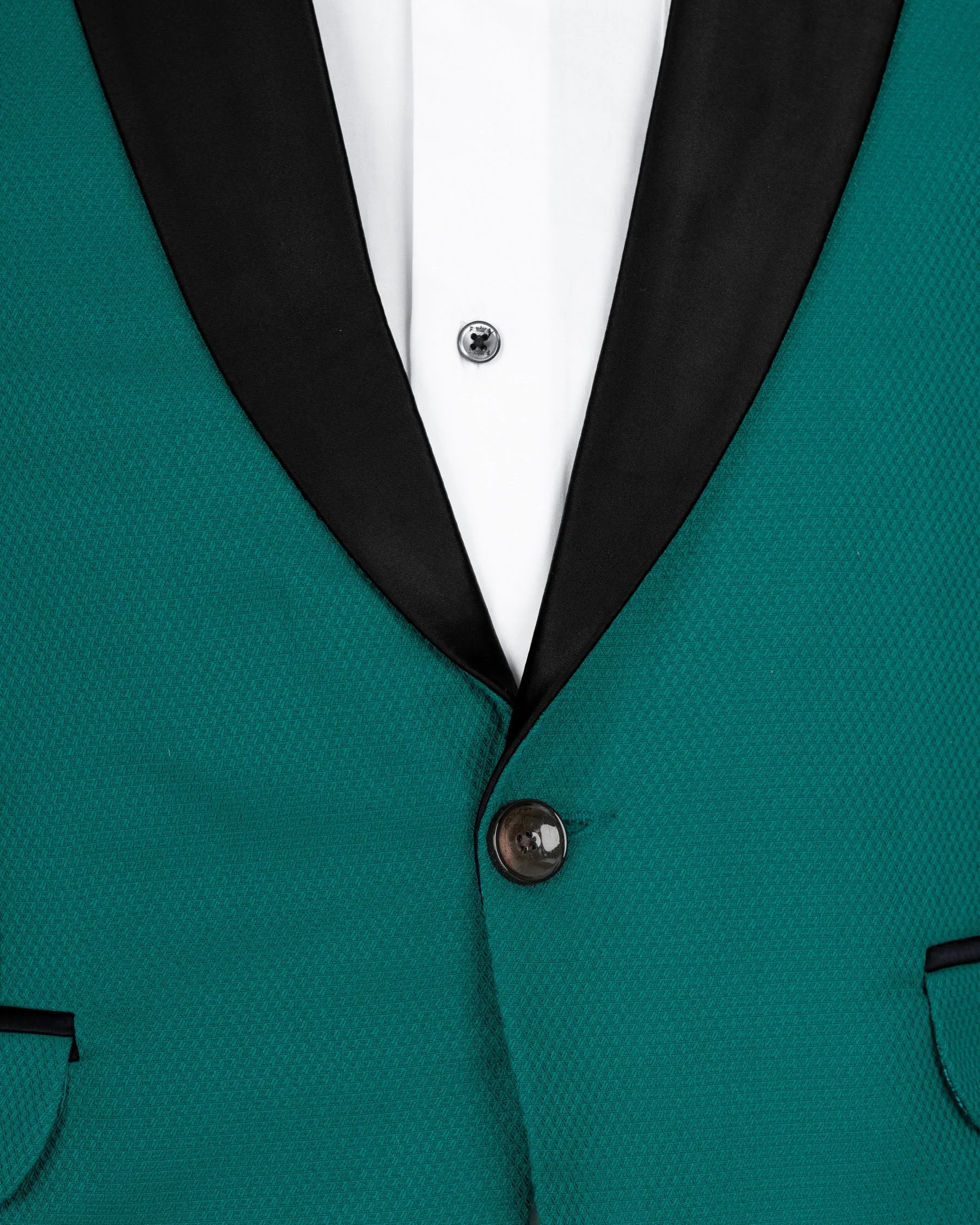 Mosque Green Wool Rich Tuxedo Blazer