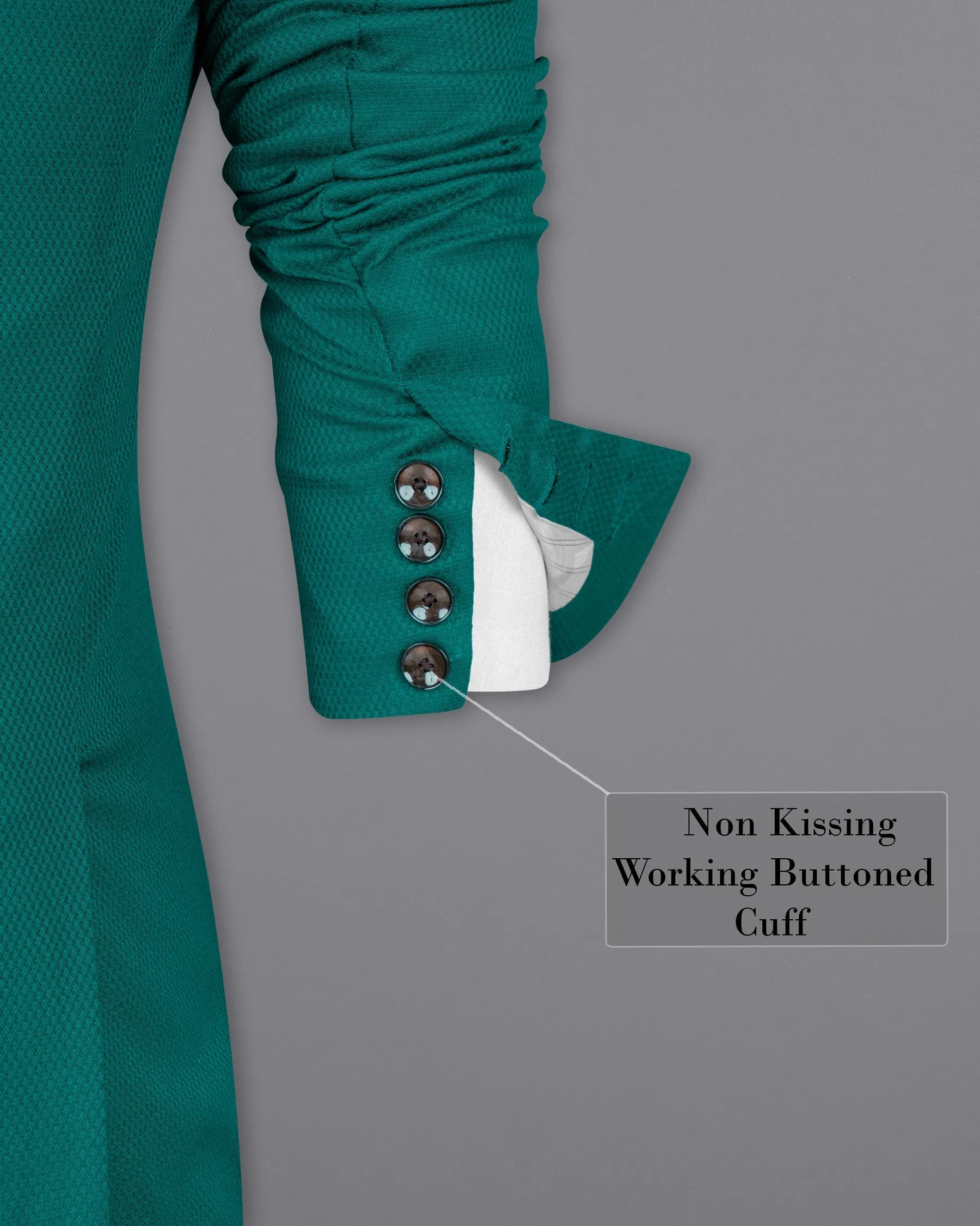 Mosque Green Wool Rich Tuxedo Blazer