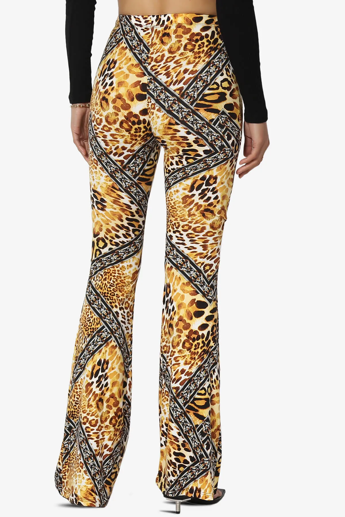 Mumu Cheetah Jersey Flare Pants