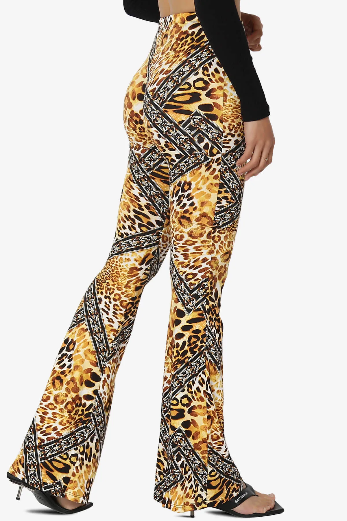 Mumu Cheetah Jersey Flare Pants