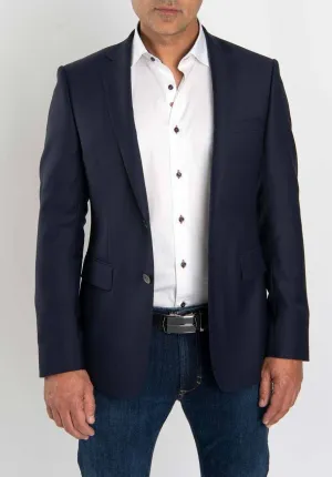 Navy Wool Cashmere Blazer