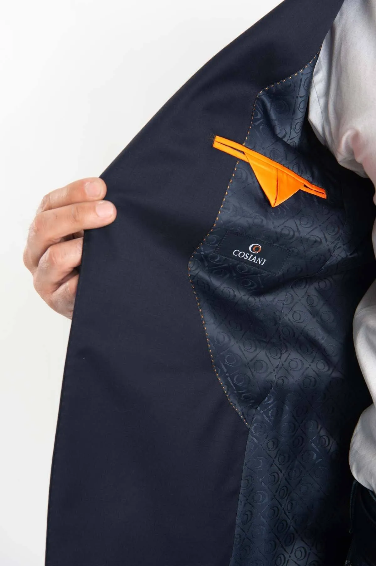 Navy Wool Cashmere Blazer