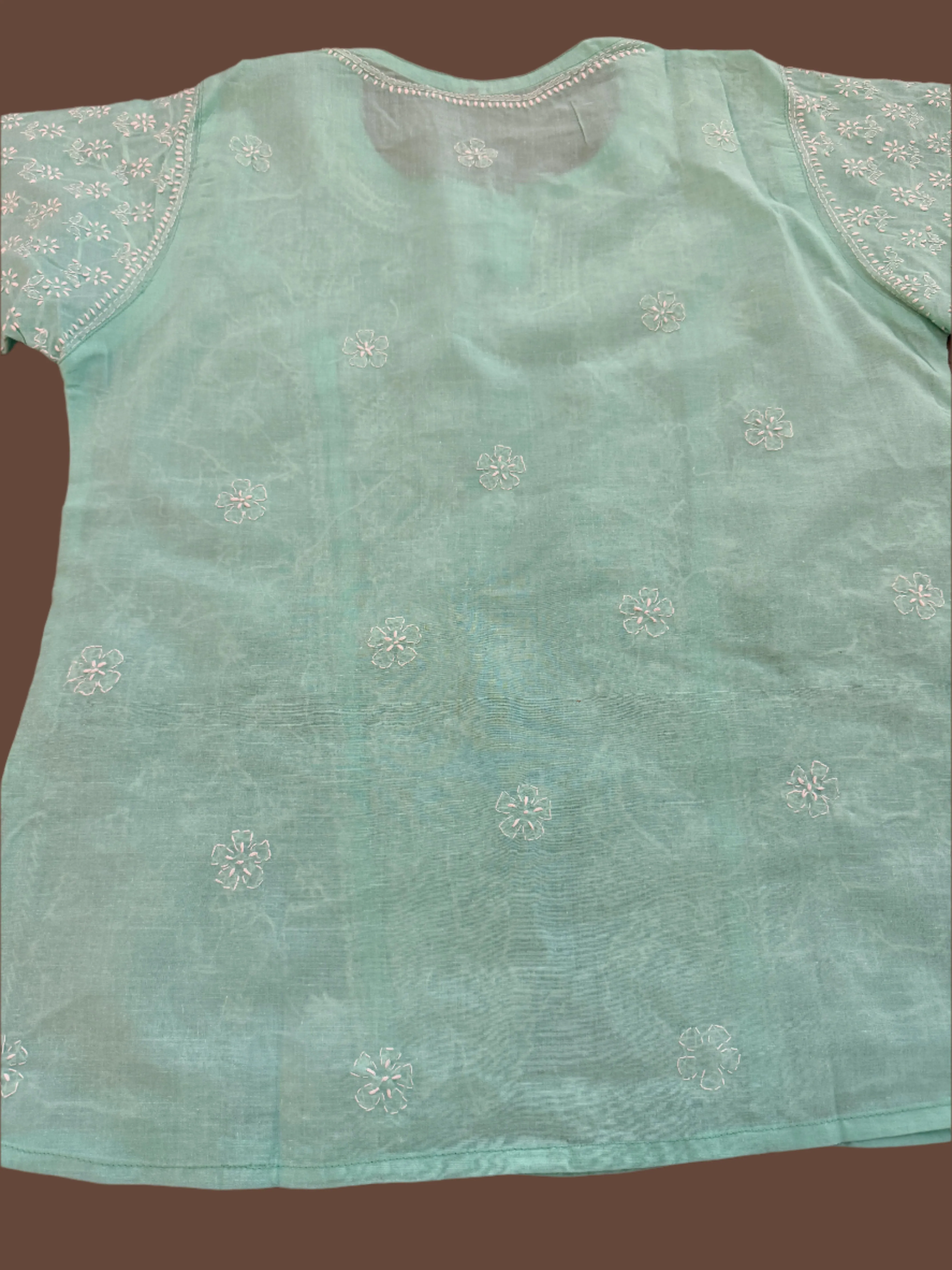 Neelima – Blue-Green Chikankari Kurta | A Symphony of Tranquil Elegance 🌊
