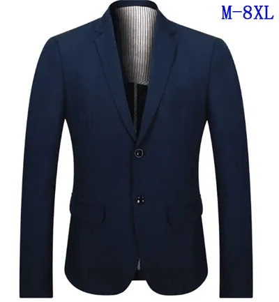 New arrival Mens fashion blazer linen suit spring high quality very large Bead line obese plus extra size M L XL XXL XXXL -8XL