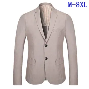 New arrival Mens fashion blazer linen suit spring high quality very large Bead line obese plus extra size M L XL XXL XXXL -8XL