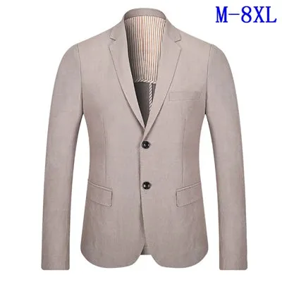 New arrival Mens fashion blazer linen suit spring high quality very large Bead line obese plus extra size M L XL XXL XXXL -8XL
