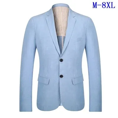 New arrival Mens fashion blazer linen suit spring high quality very large Bead line obese plus extra size M L XL XXL XXXL -8XL