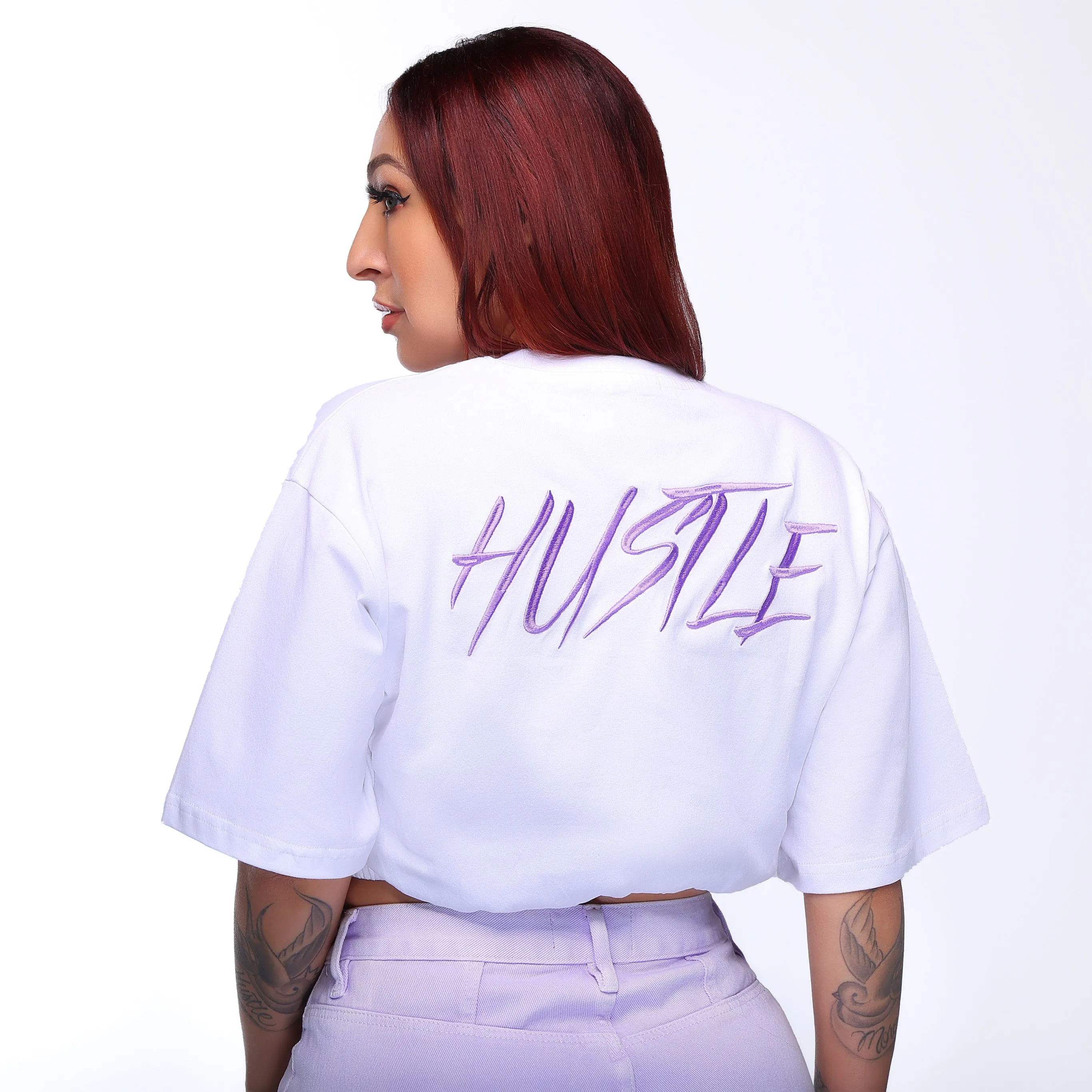 Next Level Hustle Cropped Tee