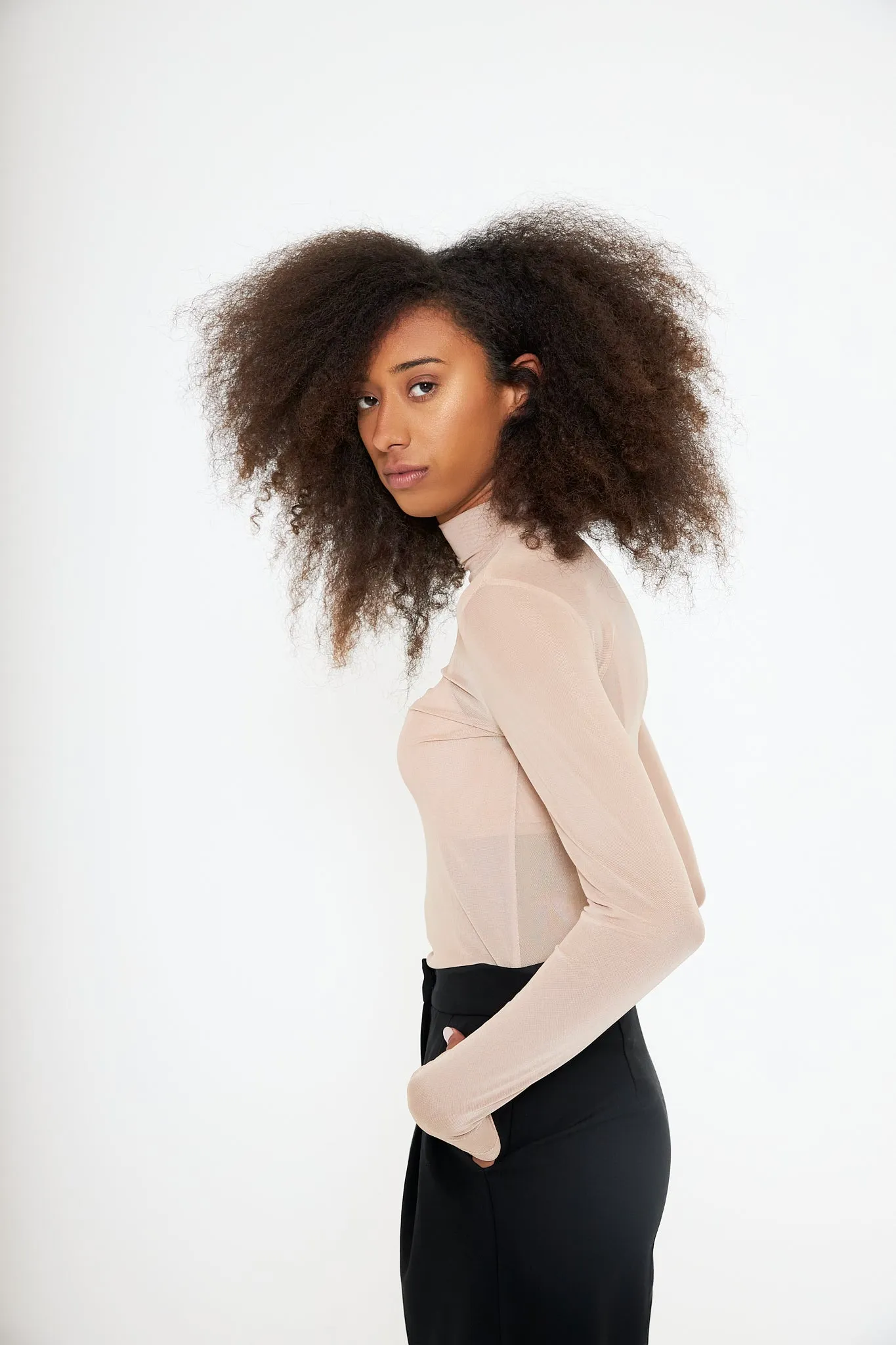 NS MESH TURTLENECK