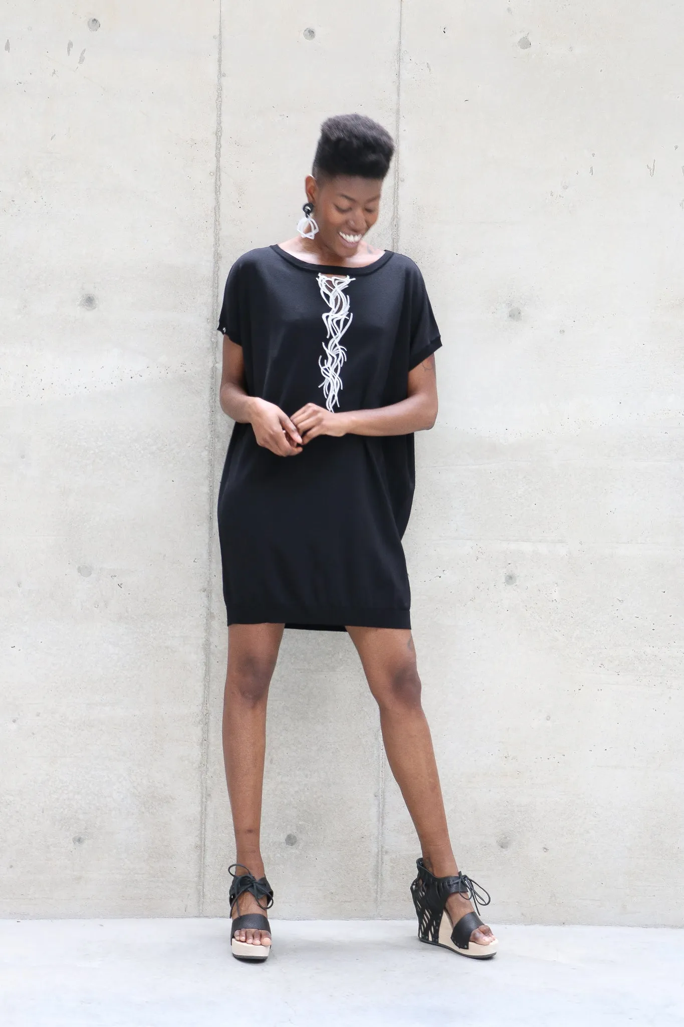 Oblique Embroidered Tunic