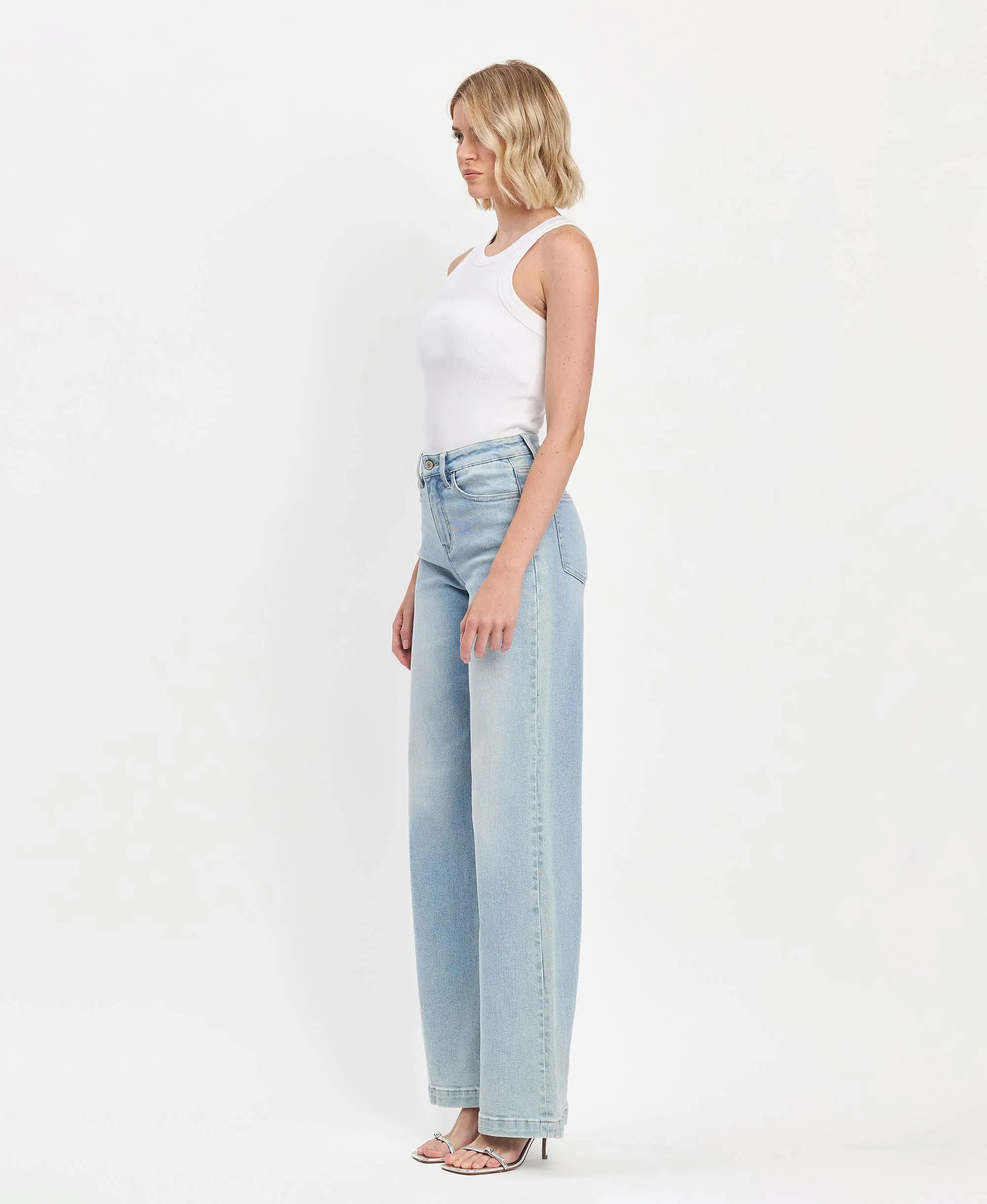 Olivia High Rise Wide Leg Jeans in Blue