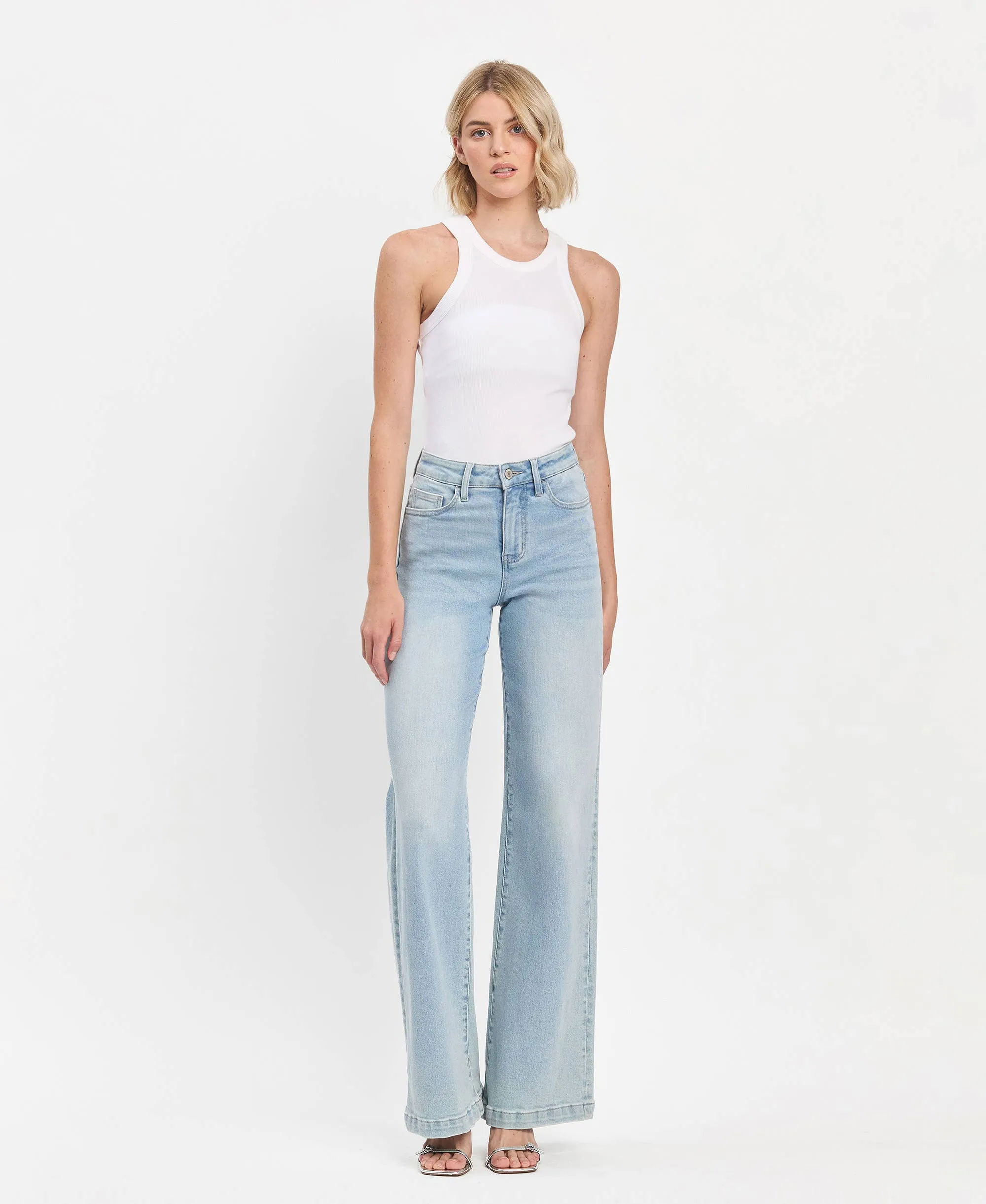 Olivia High Rise Wide Leg Jeans in Blue