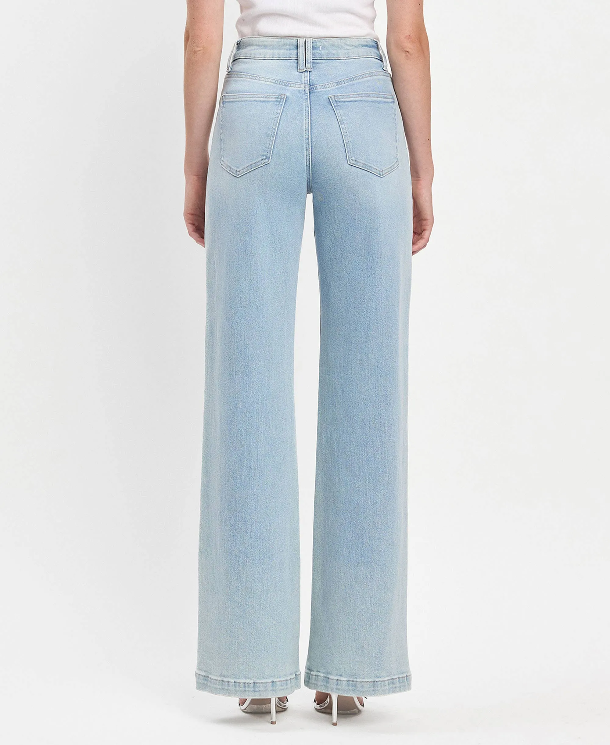 Olivia High Rise Wide Leg Jeans in Blue