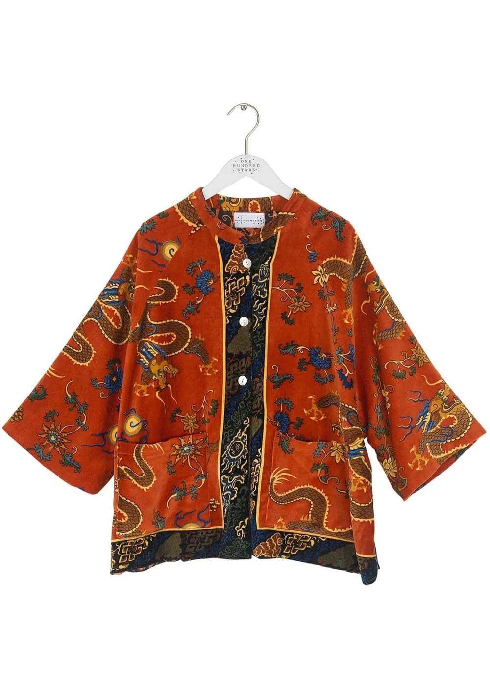 One Hundred Stars Dragon Velvet Jacket Rust
