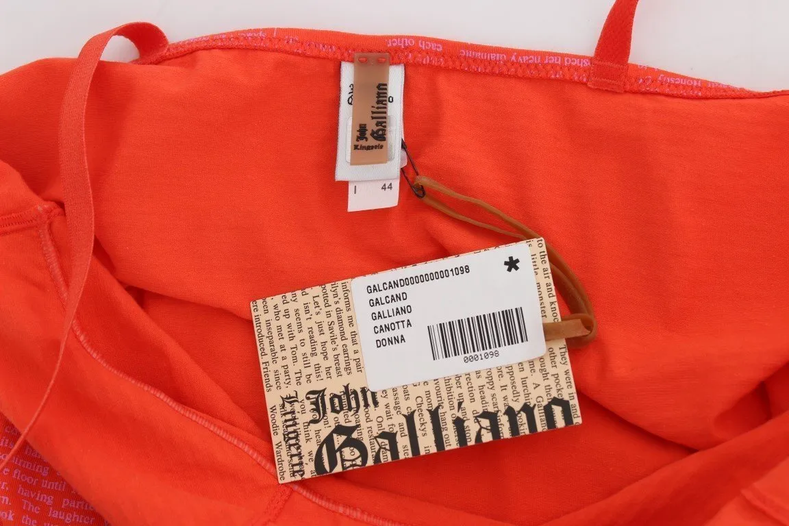 Orange Cotton Stretch Tunic Top