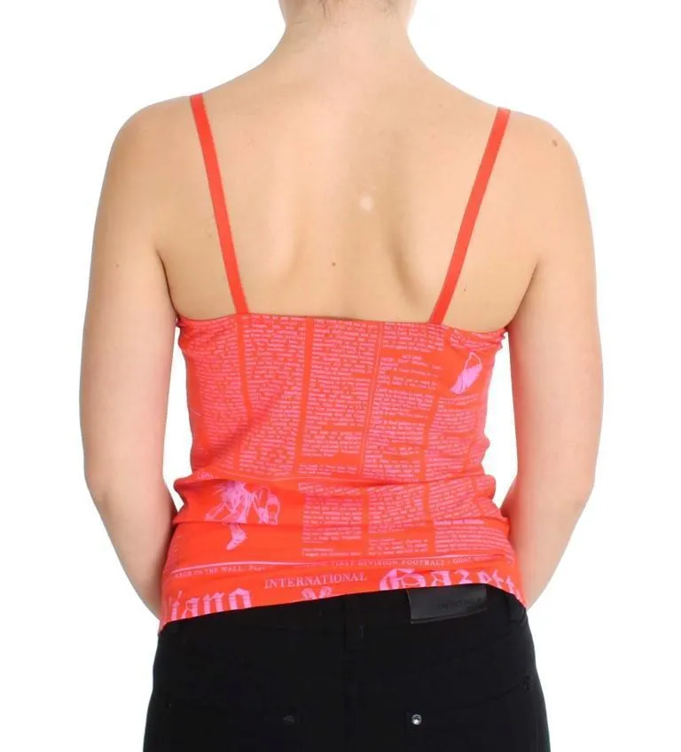 Orange Cotton Stretch Tunic Top