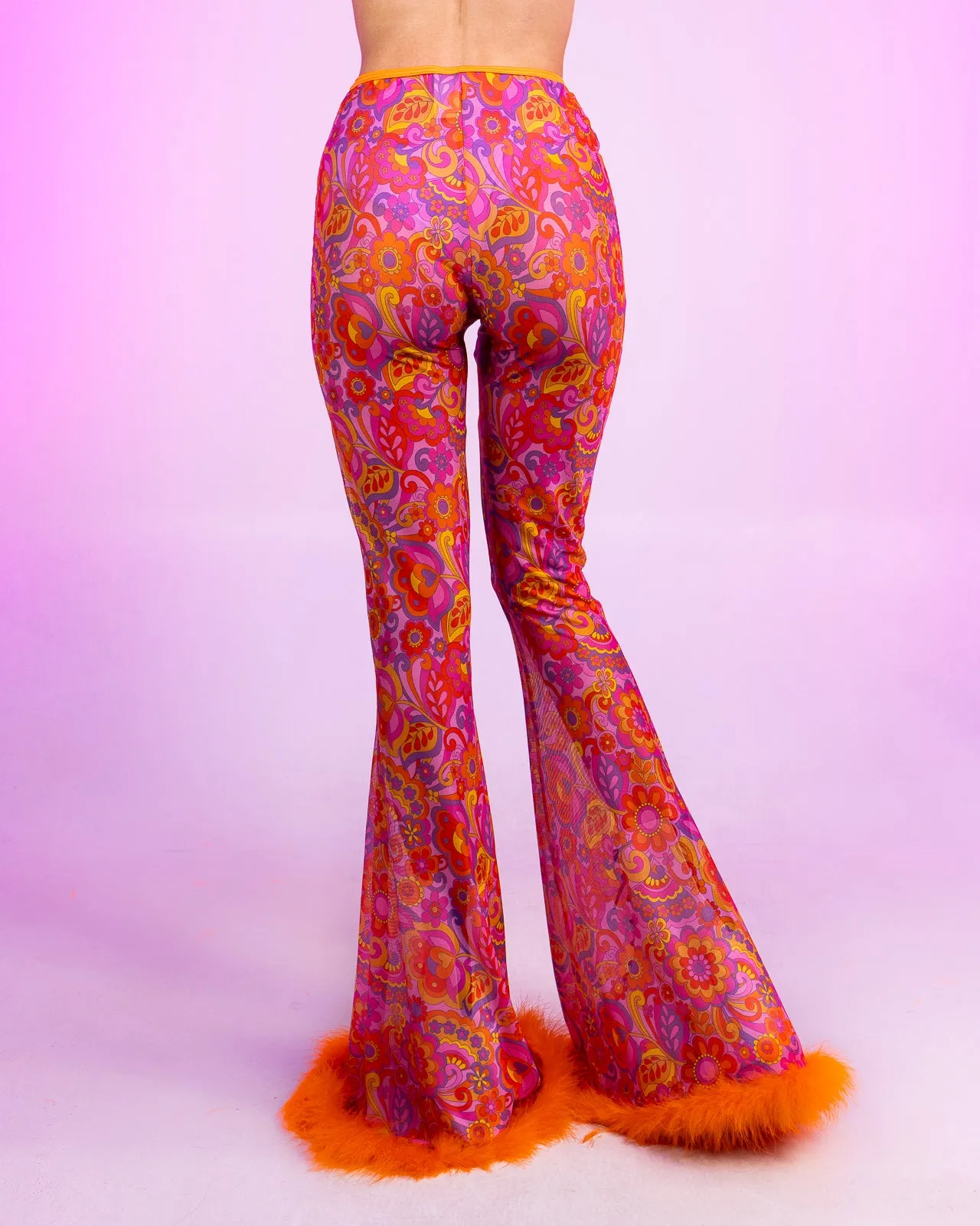 Orange Paisley Daze Bell Bottom Pants