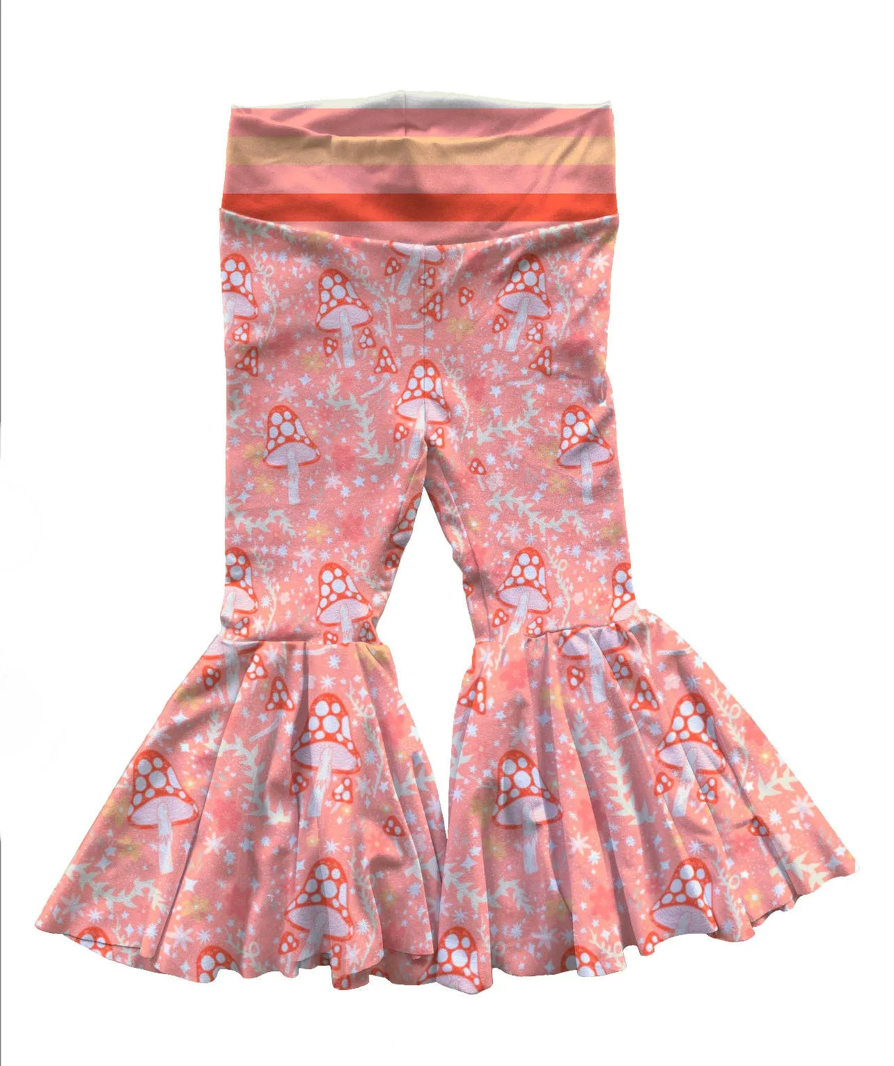 Orange shroomie bells - Bell Bottoms