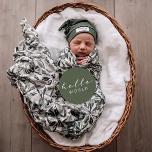 Organic Muslin Wrap - Evergreen