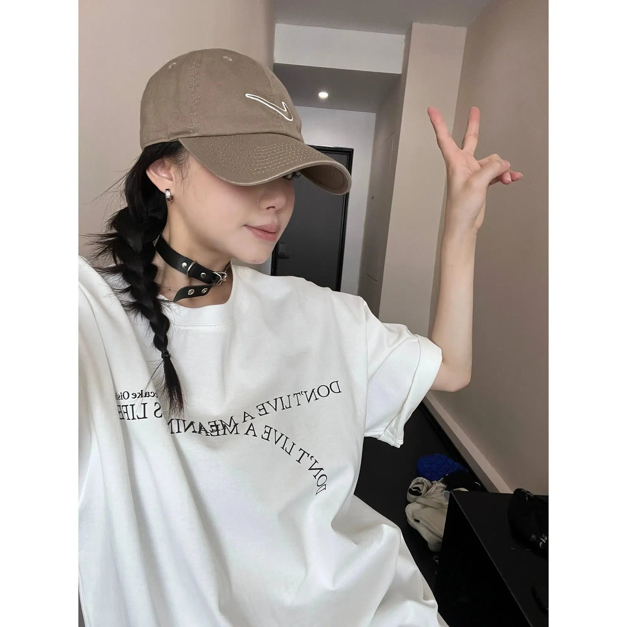 Oversized Letter Print T-Shirt