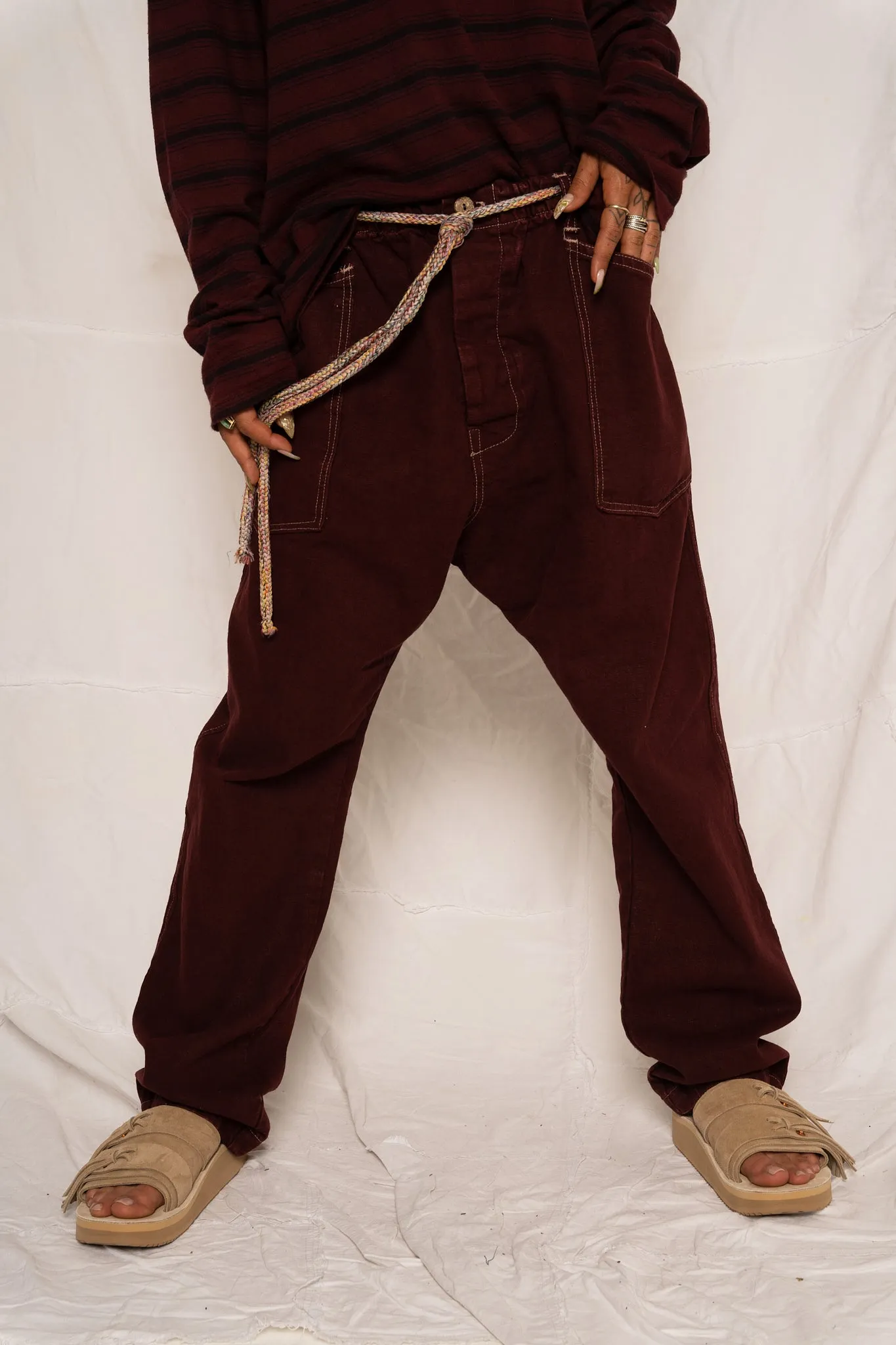 P63 Fatigue Military Hemp/Organic Cotton Deep Burgundy