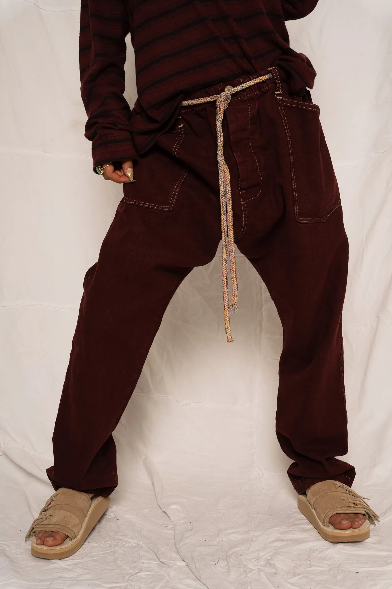 P63 Fatigue Military Hemp/Organic Cotton Deep Burgundy