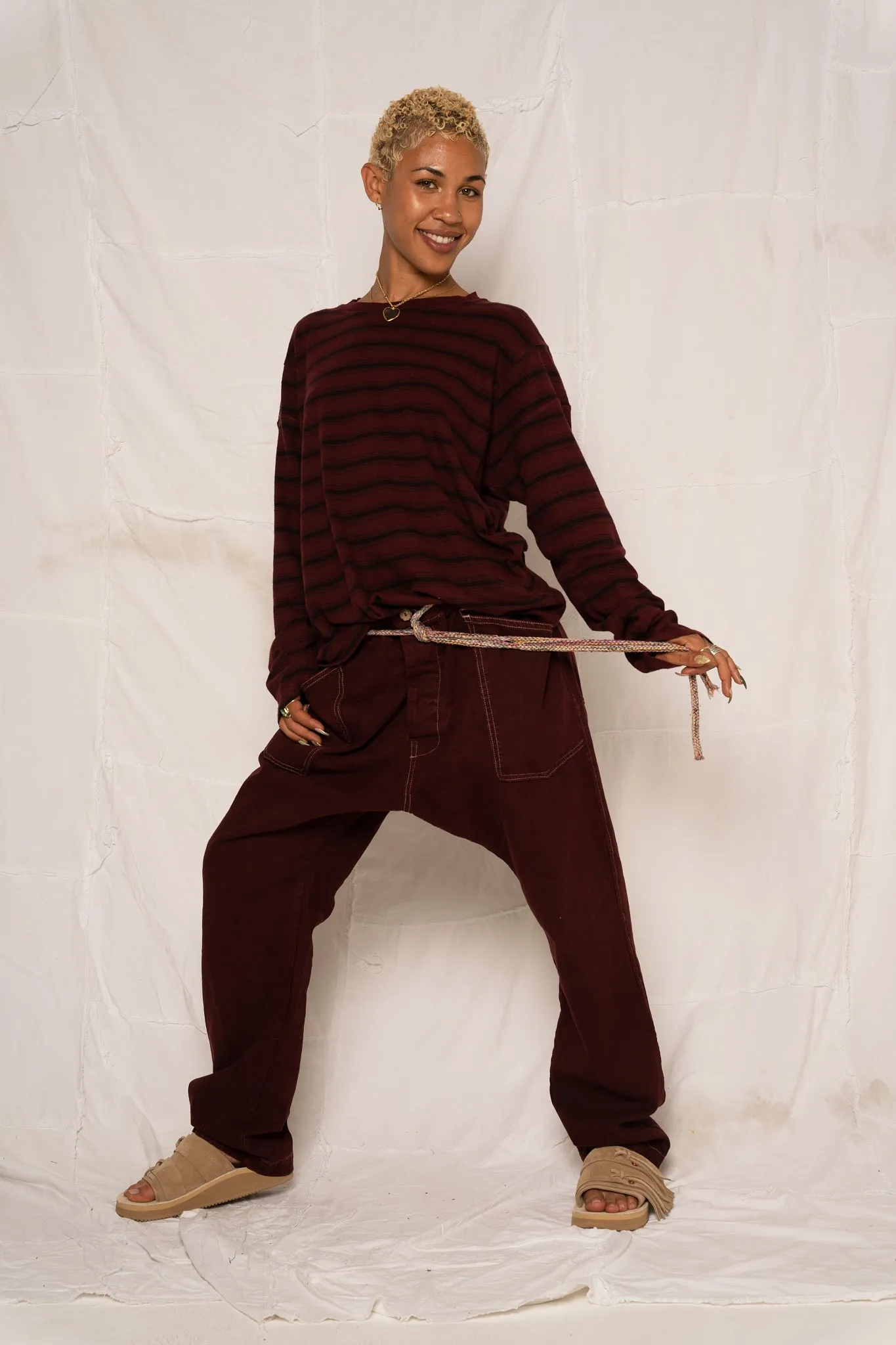 P63 Fatigue Military Hemp/Organic Cotton Deep Burgundy