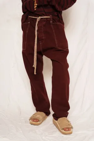 P63 Fatigue Military Hemp/Organic Cotton Deep Burgundy