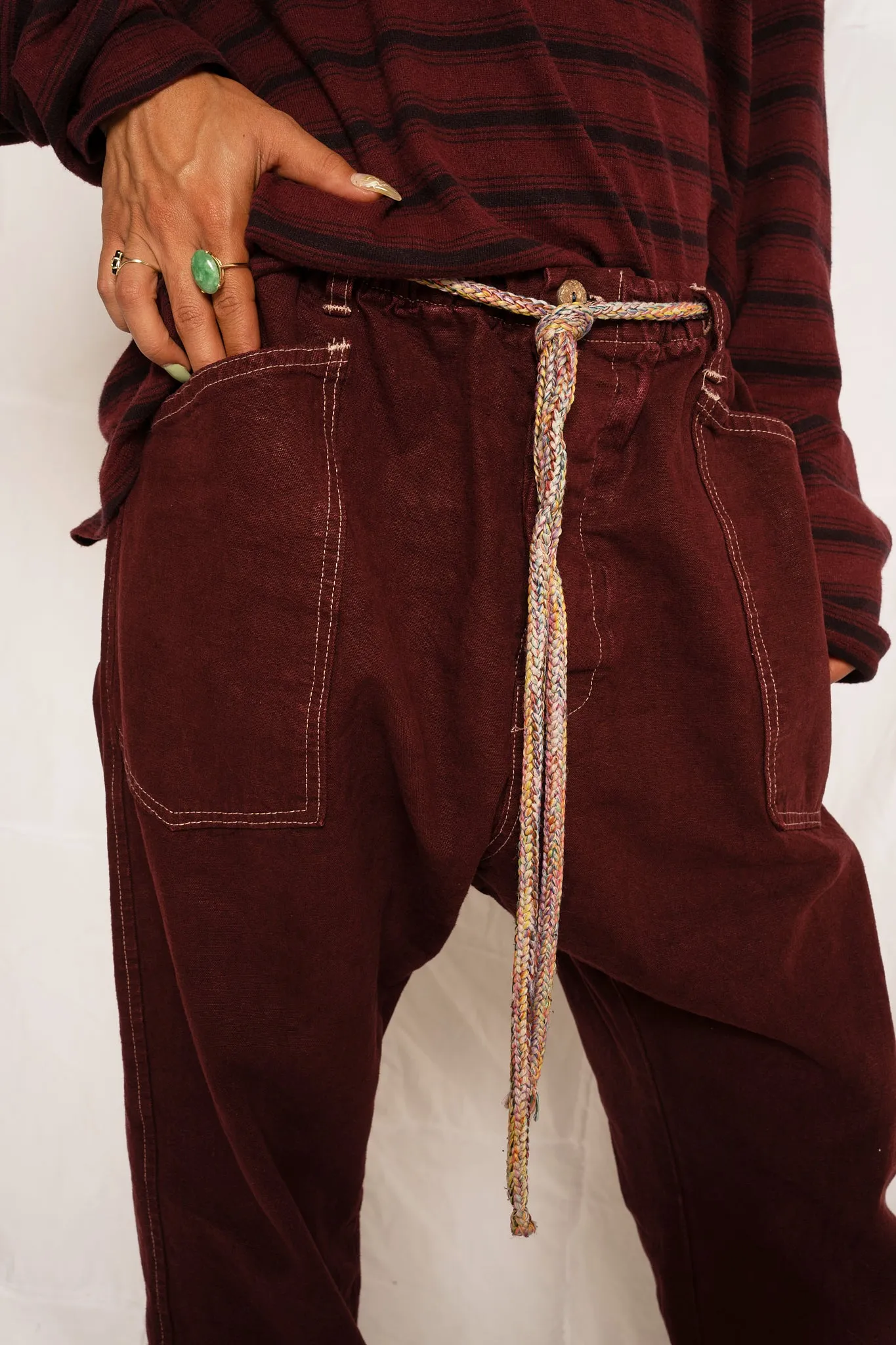 P63 Fatigue Military Hemp/Organic Cotton Deep Burgundy
