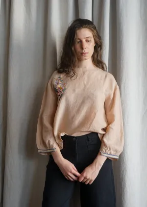 Palm Embroidered Top