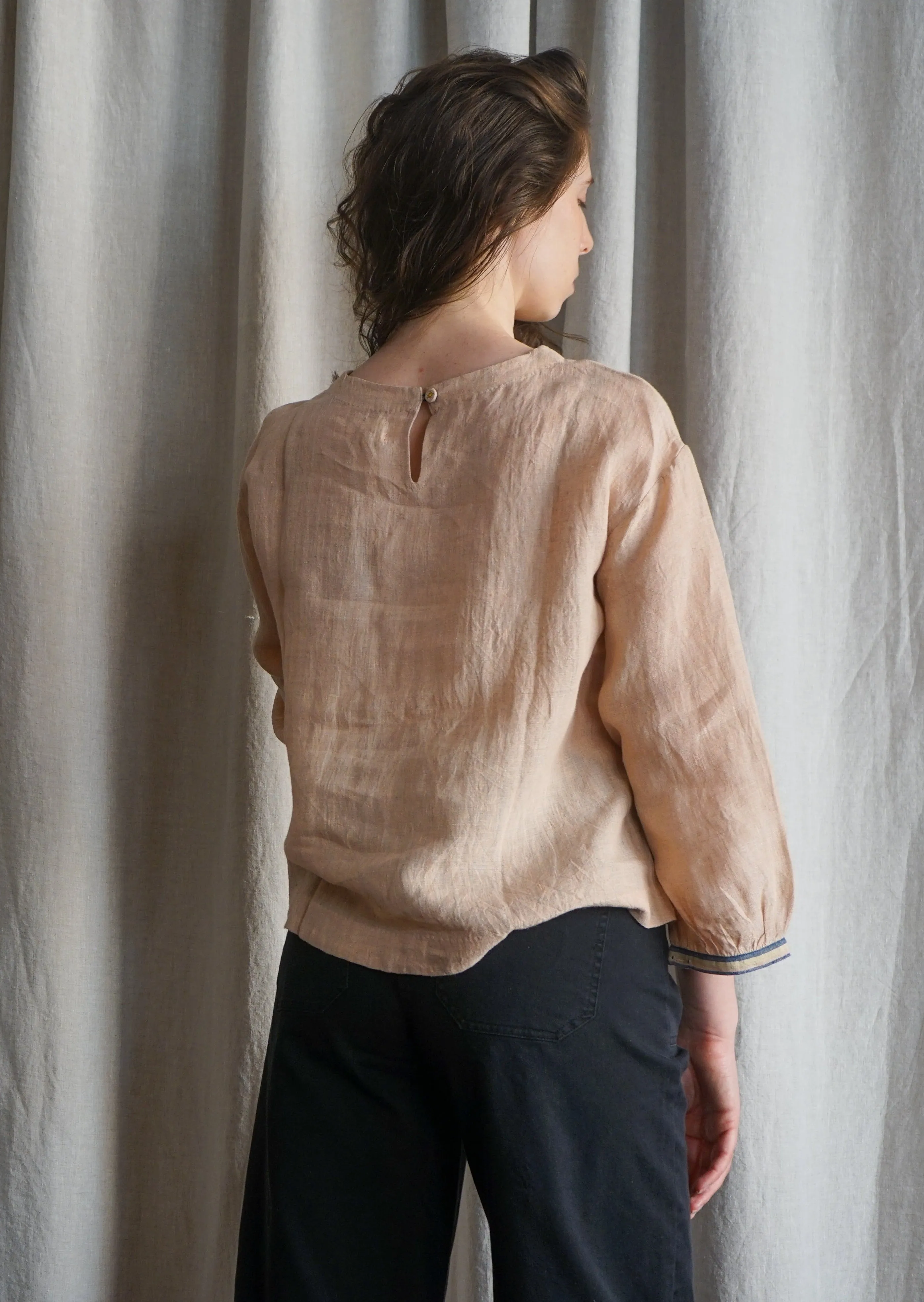 Palm Embroidered Top