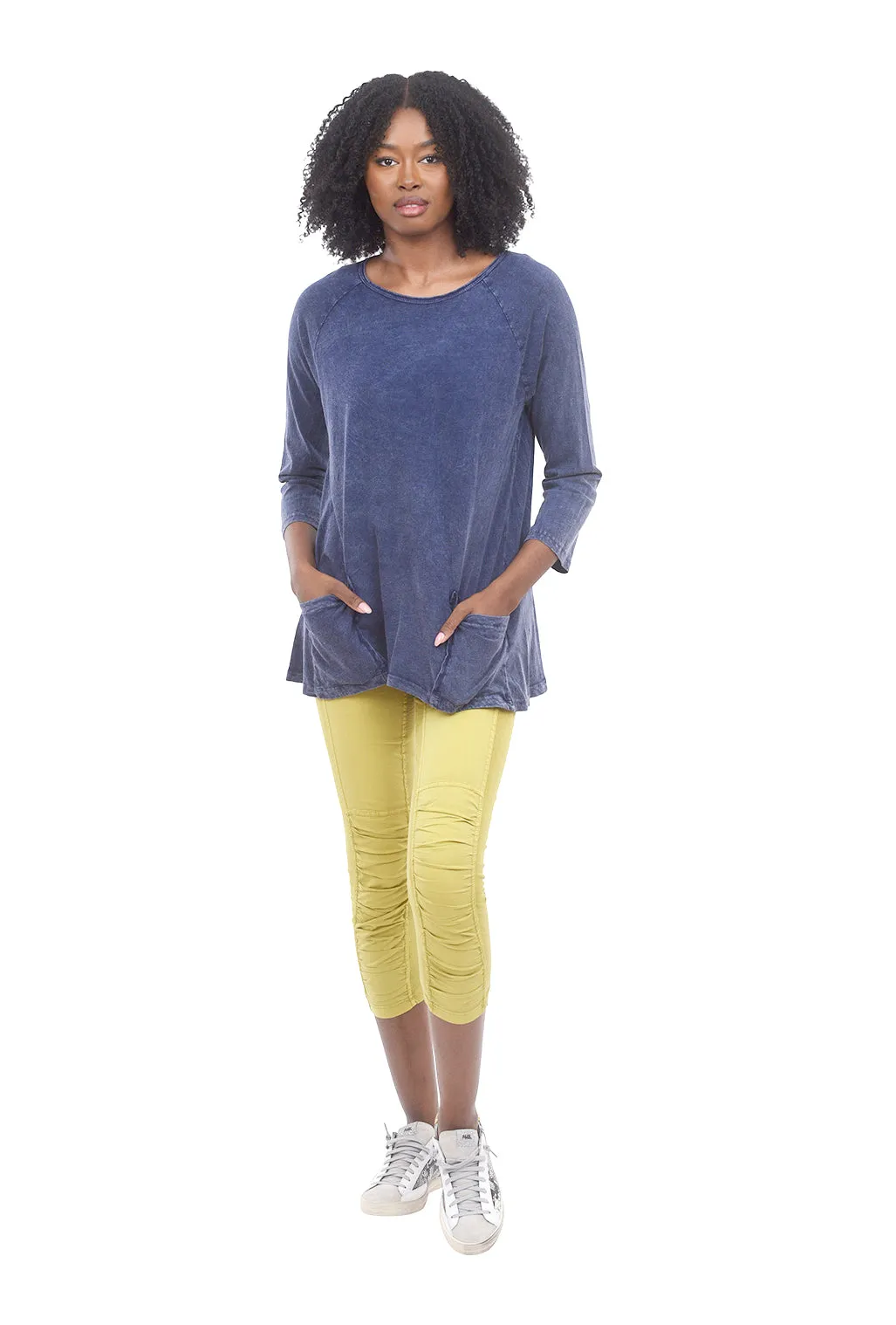 Patch Pockets Tunic, Mineral Blue