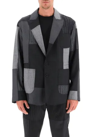 patchwork wool jacket