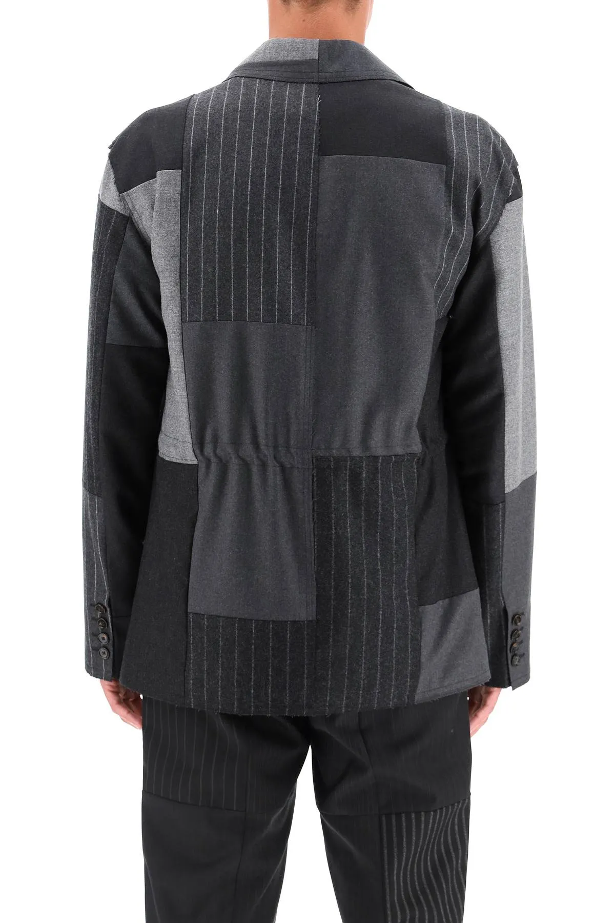 patchwork wool jacket