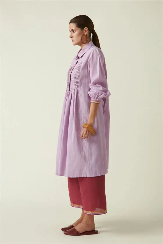 Payal Pratap   I   Bedford Park Jason Tunic Dress  Cotton Handloom  Mauve Transition Edit 4T-10
