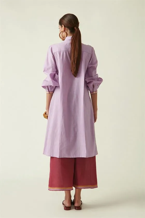 Payal Pratap   I   Bedford Park Jason Tunic Dress  Cotton Handloom  Mauve Transition Edit 4T-10