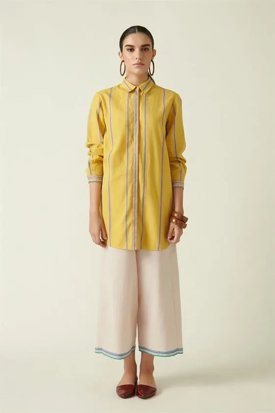 Payal Pratap   I   Pelmo Park Morel Straight Pants Cotton Handloom Ivory Transition Edit 2T-6A