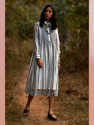 Payal Pratap   -   Tunic Madlyn  I  Pleated Collared Tunic With Hand Detailing And An Inner Embroidered Slip