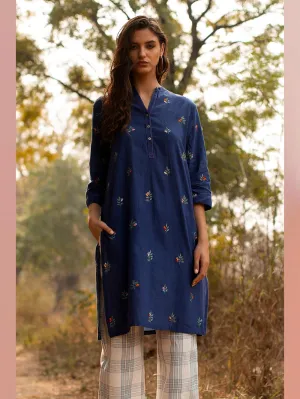Payal Pratap   -   Tunic Rainey  I  Band Collar Tunic With Embroidery All Over