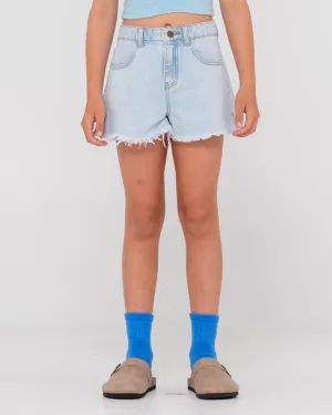 Penny Kick High Waisted Denim Short Girls