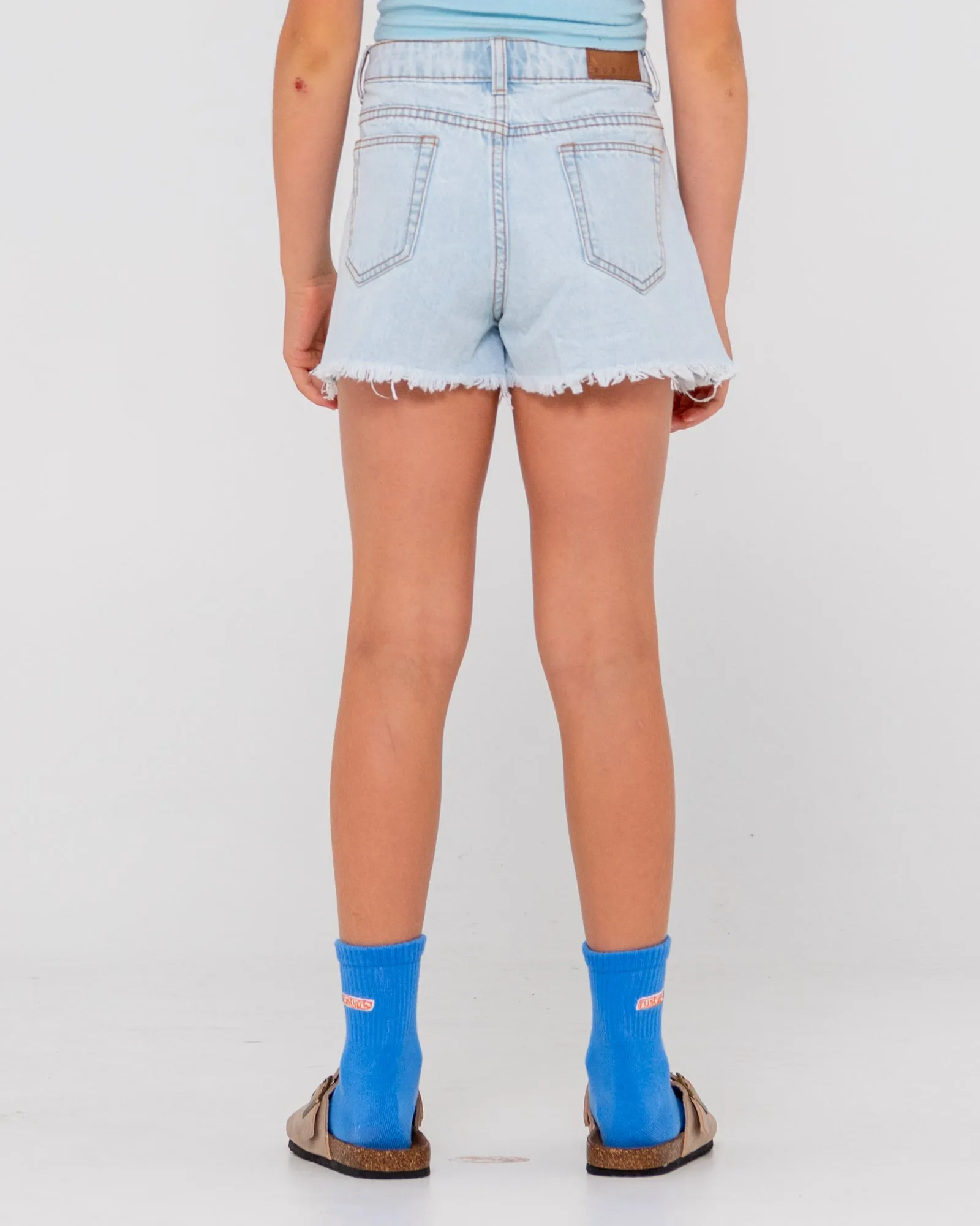 Penny Kick High Waisted Denim Short Girls