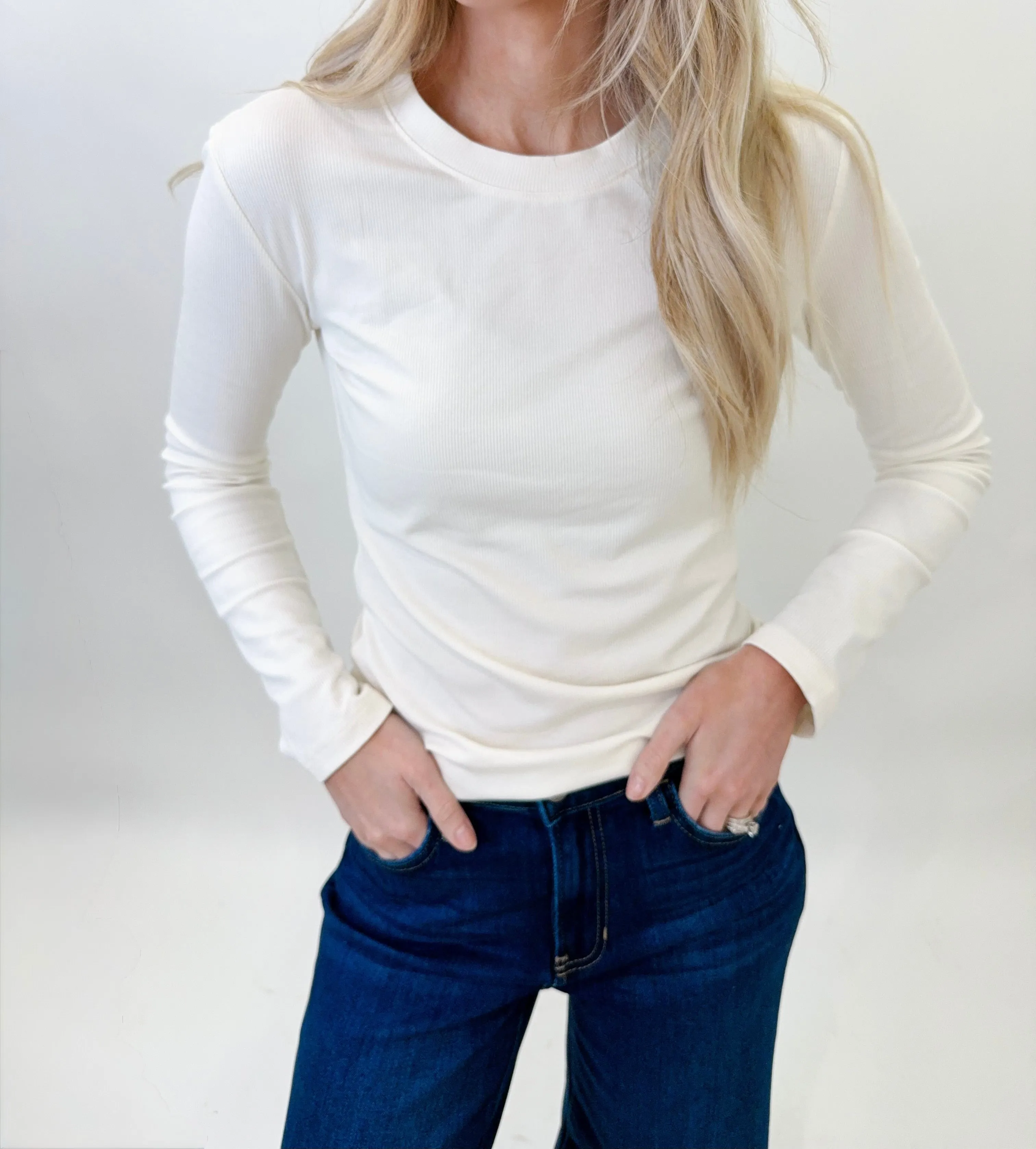 Perfect White Long Sleeve Top