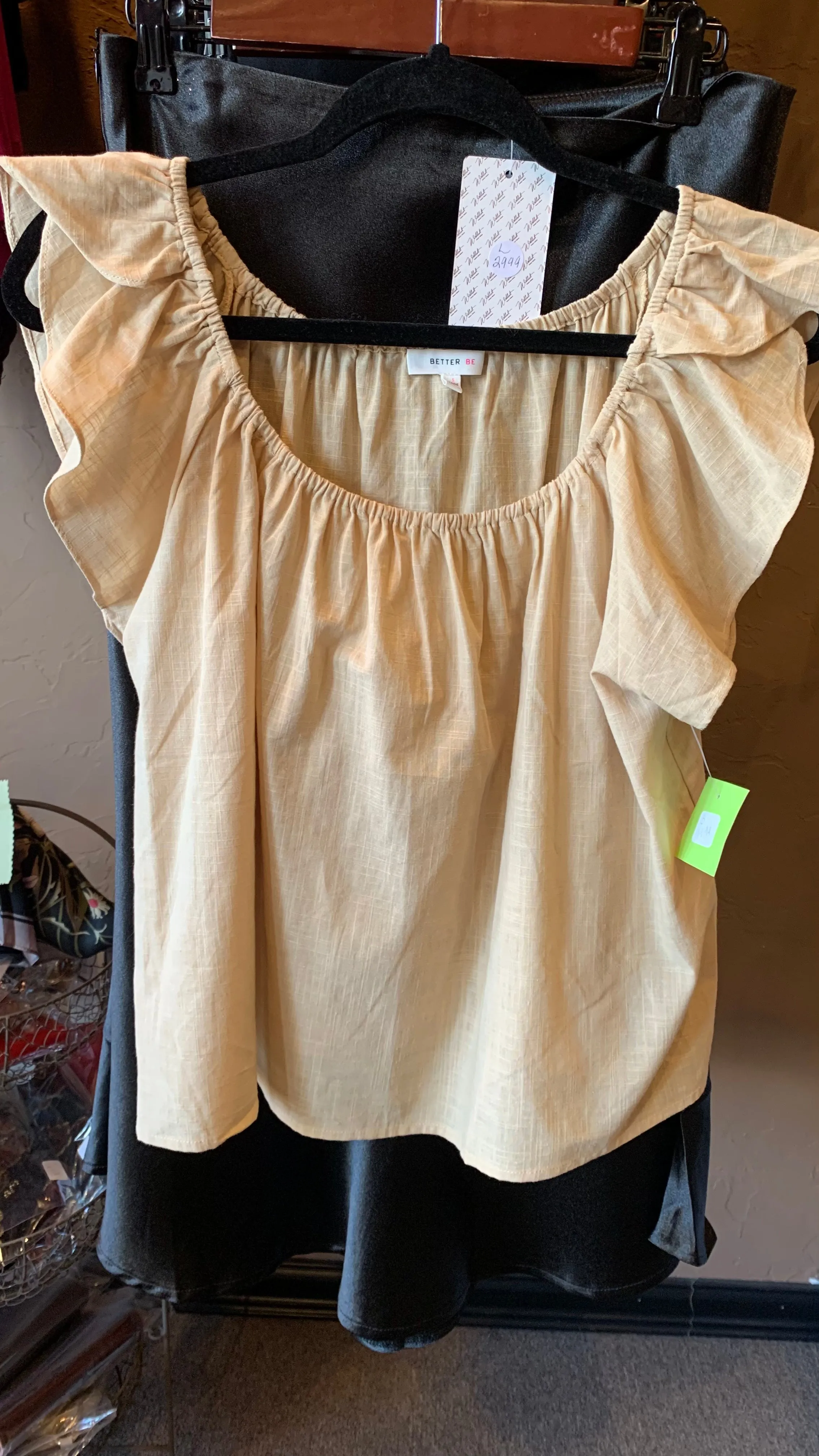 Petal Sleeve Linen Top