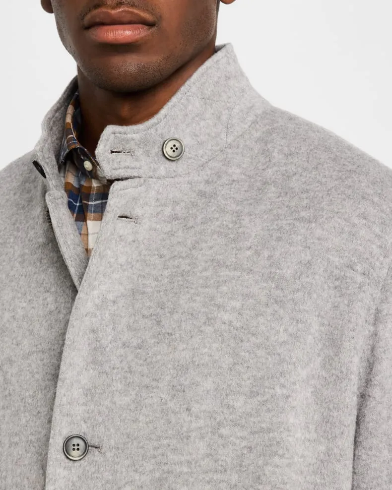 Peter Millar Mens Classic Fit Crown Flex Fleece Zip Blazer - BRITISH GREY