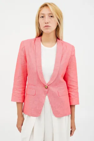 Pink Linen Blazer