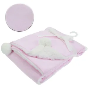 Pink Wrap W/Print & Pom Pom FBP190-P